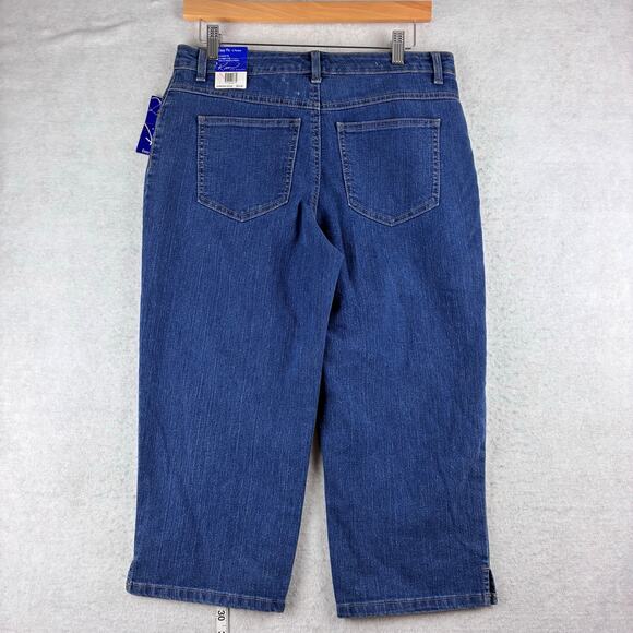 Kim Rogers Straight Leg Easy Fit Jean Capris Women's 6P Comfort Cotton Stretch - Picture 8 of 16